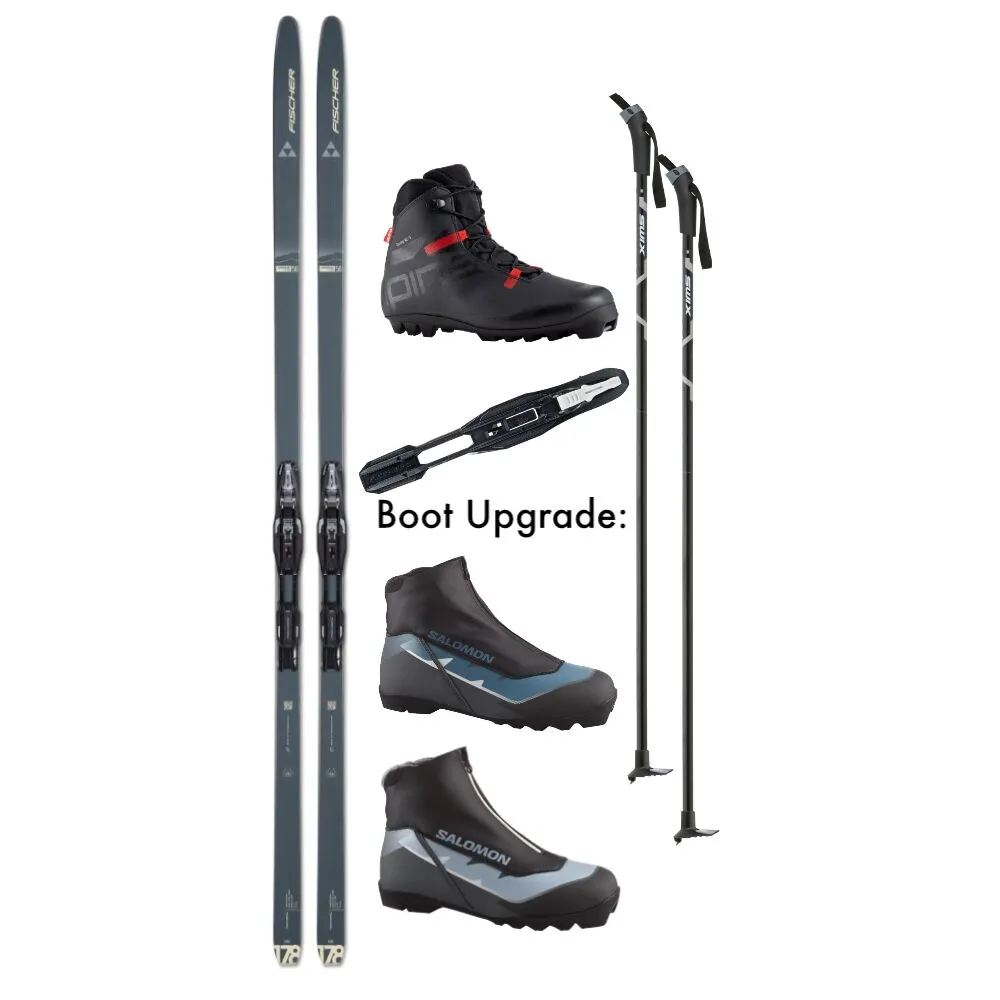 アンティーク　スキー・ストックセット　KANDAHAR　FISCHER Fischer Adventure 56 Ski Package $394