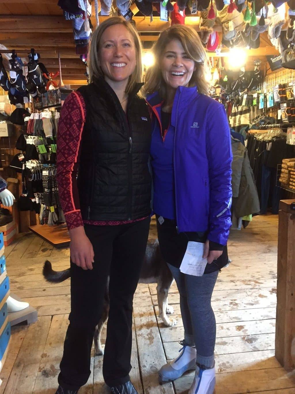 Mariah with Jenny from 9&10 News getting ready to go skiing!
