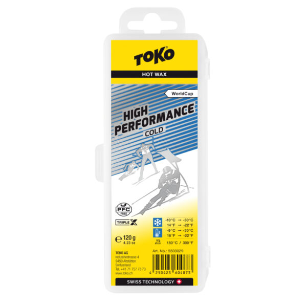 Toko WC High Perf. Glide Wax, 120g Blue, COLD