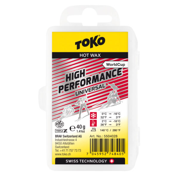 Toko WC High Perf. Glide Wax, 40g Red, UNIVERSAL