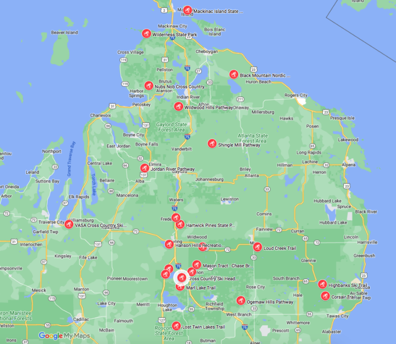 Where to XC Ski in Northern Michigan