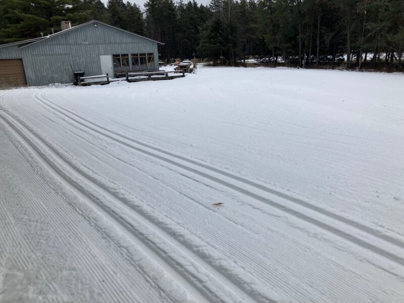 tracks on practice field