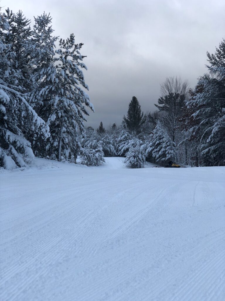 Fresh Corduroy on the Cross Country Ski Headquarters Trail system