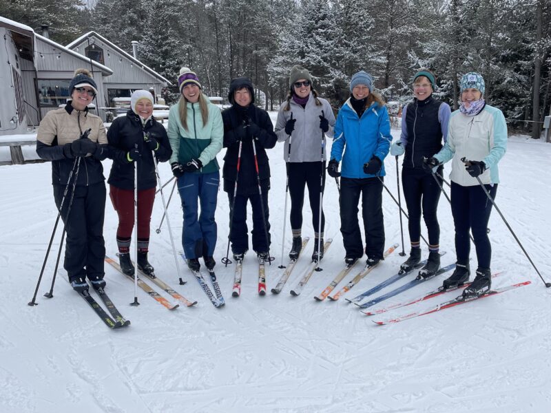 Happy Skiers Lesson at Cross Country Ski Headquarters