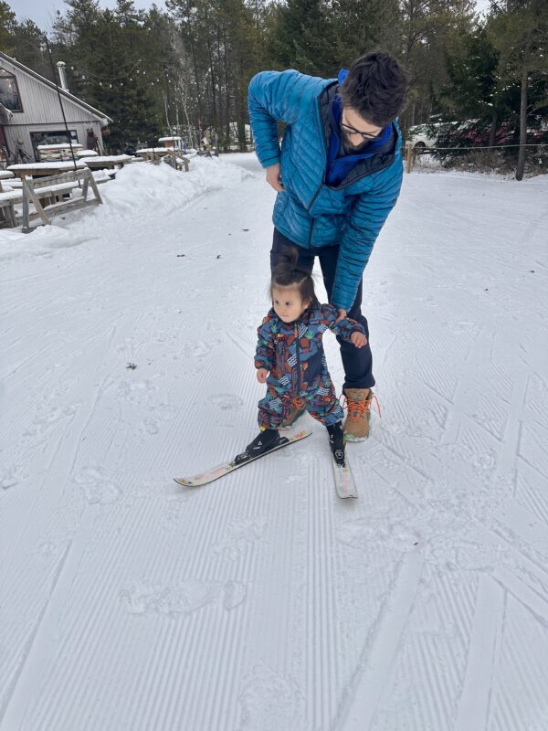 Little child cross country skiing XC SKI HQ