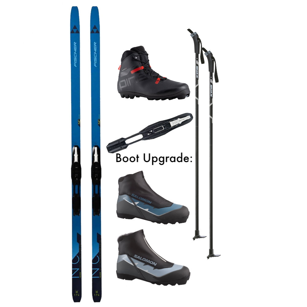 Fischer Voyager Cross Country Ski Package